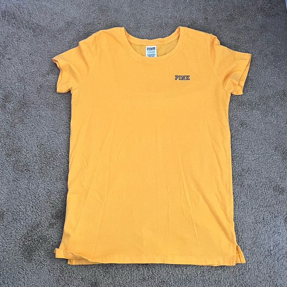 Mustard Yellow VS PINK Crew Neck Tee